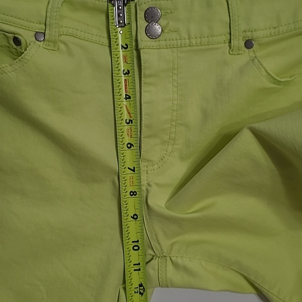 Cato Neon Greenish Yellow Cropped Jeans size 14 - Picture 8 of 8